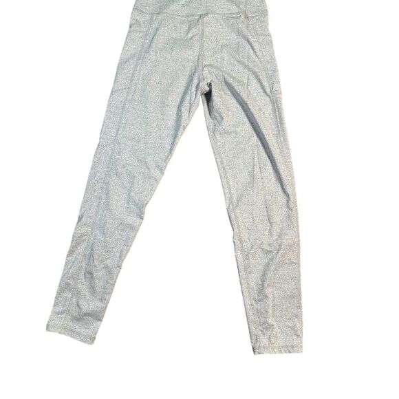 Kyodan Metallic Silver High-Waisted Athletic Leggings Performance Workout Pants - Picture 4 of 5